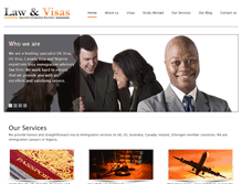 Tablet Screenshot of lawandvisas.com